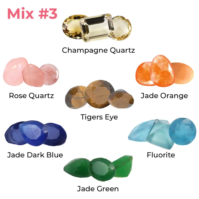 GEM0017 Earrings Loose Gemstones Mix 3 25 Carats Approx