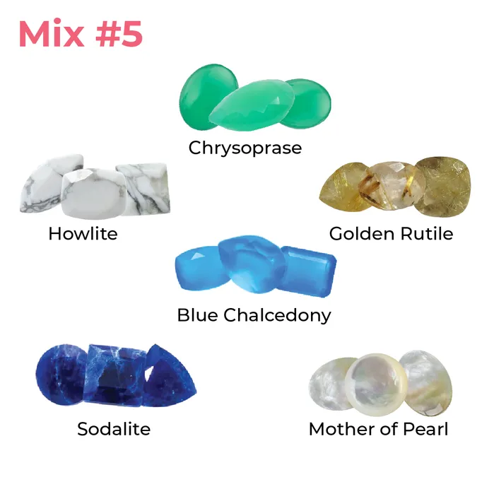 GEM0020 Earrings Loose Gemstones Mix 5 25 Carats Approx