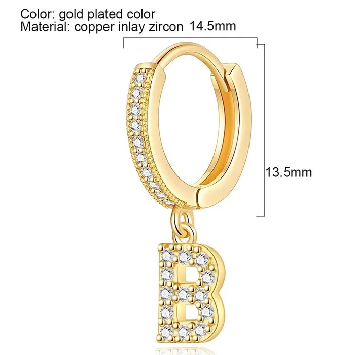 Get Signatured Earrings Dainty Initial Hoop Earrings