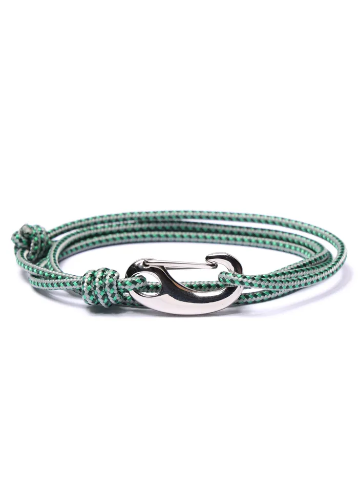 Green Gray Tactical Cord Bracelet for Men Silver Clasp 29S We Are All Smith Bracelets