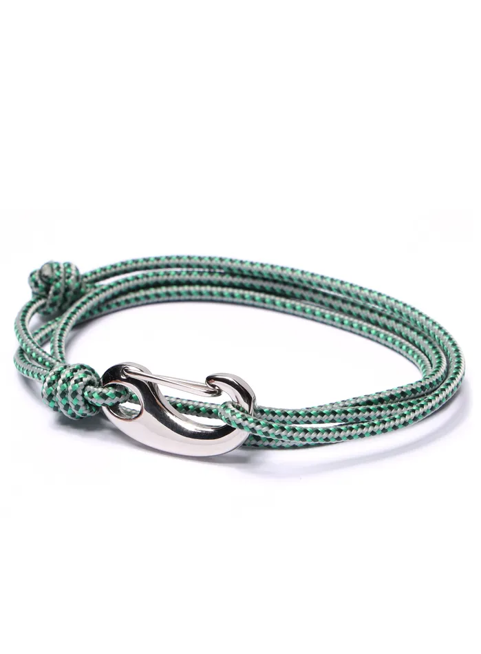 Green Gray Tactical Cord Bracelet for Men Silver Clasp 29S We Are All Smith Bracelets