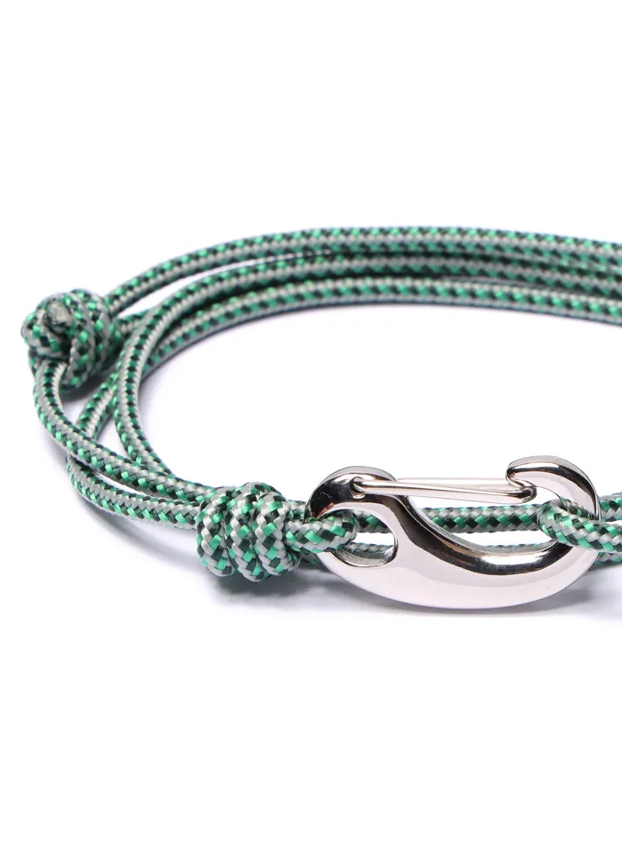 Green Gray Tactical Cord Bracelet for Men Silver Clasp 29S We Are All Smith Bracelets