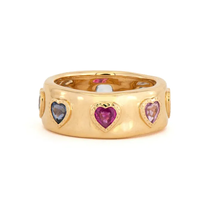 Heart On The Line Continuous Heart Ring Three Stories Jewelry Rings