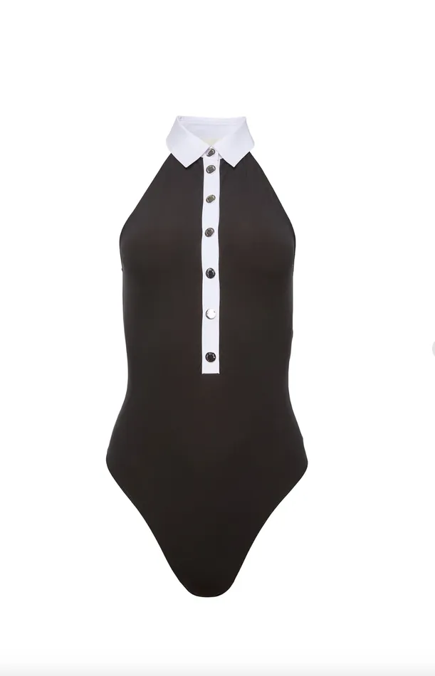 High Collar Bodysuit Fleur du Mal Earrings