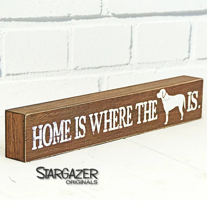 Home is Where The Dog Is Sign Stargazer Earrings