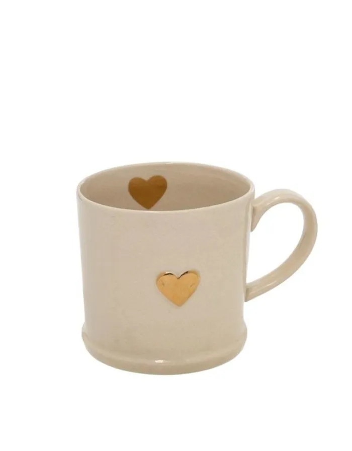 Indaba Earrings Sweetheart Mug Gold by Indaba