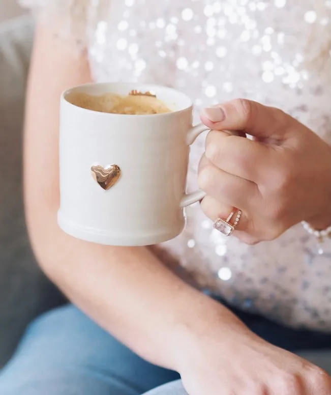 Indaba Earrings Sweetheart Mug Gold by Indaba