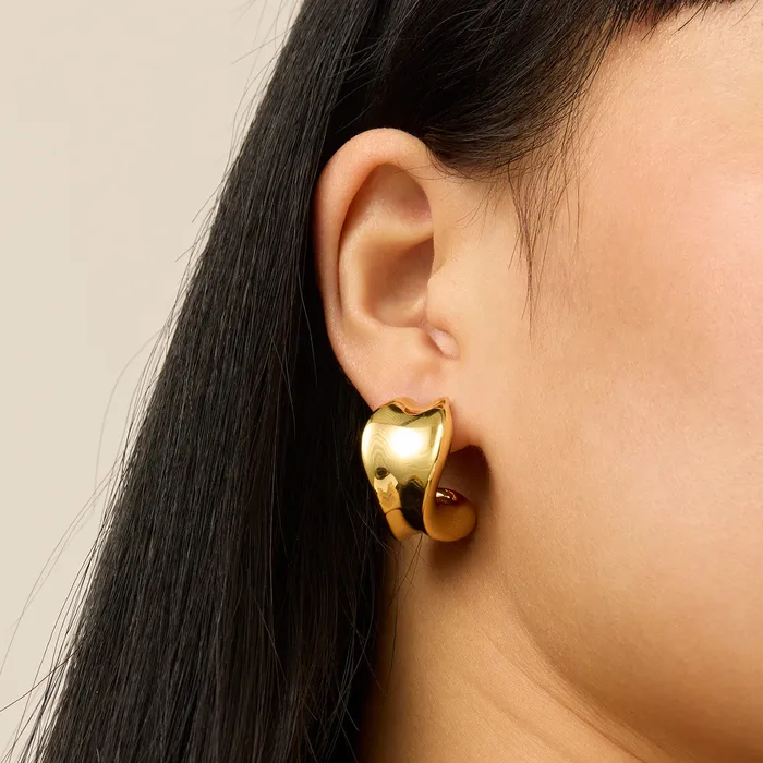 Jenny Bird PreStyled Sets Chunky Doune Hoops Gold