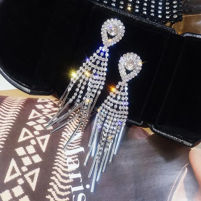 Kairangi Danglers Earrings for Women White Crystal Silver Plated Danglers Earrings for Women and Girls Yellow Chimes Earrings Kairangi Danglers Earrings for Women White Crystal Silver Plated Danglers Earrings for Women and Girls Yellow Chimes Earrings