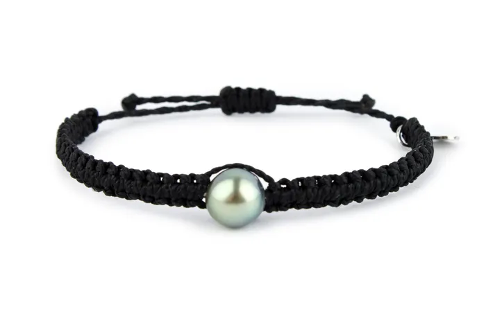 Kamoka Pearl Bracelets Braided Tahitian Pearl Macrame Bracelet