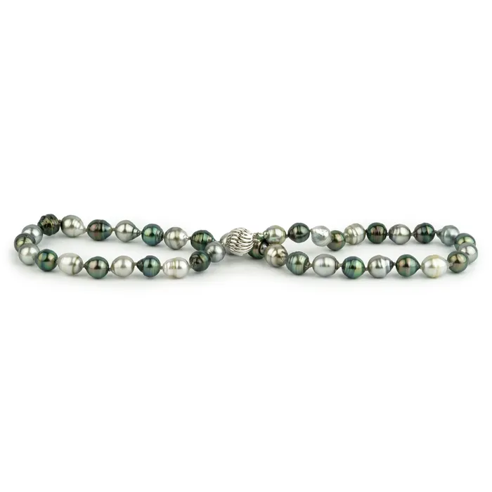 Kamoka Pearl Earrings Sea Sky Circled 9102mm Tahitian Pearl Strand
