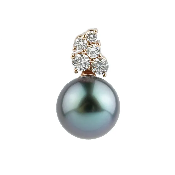 Kamoka Pearl Necklaces LavenderBlue Tahitian Pearl Diamond Asteria Pendant or Necklace on 14K Rose Gold Kamoka Pearl Necklaces LavenderBlue Tahitian Pearl Diamond Asteria Pendant or Necklace on 14K Rose Gold
