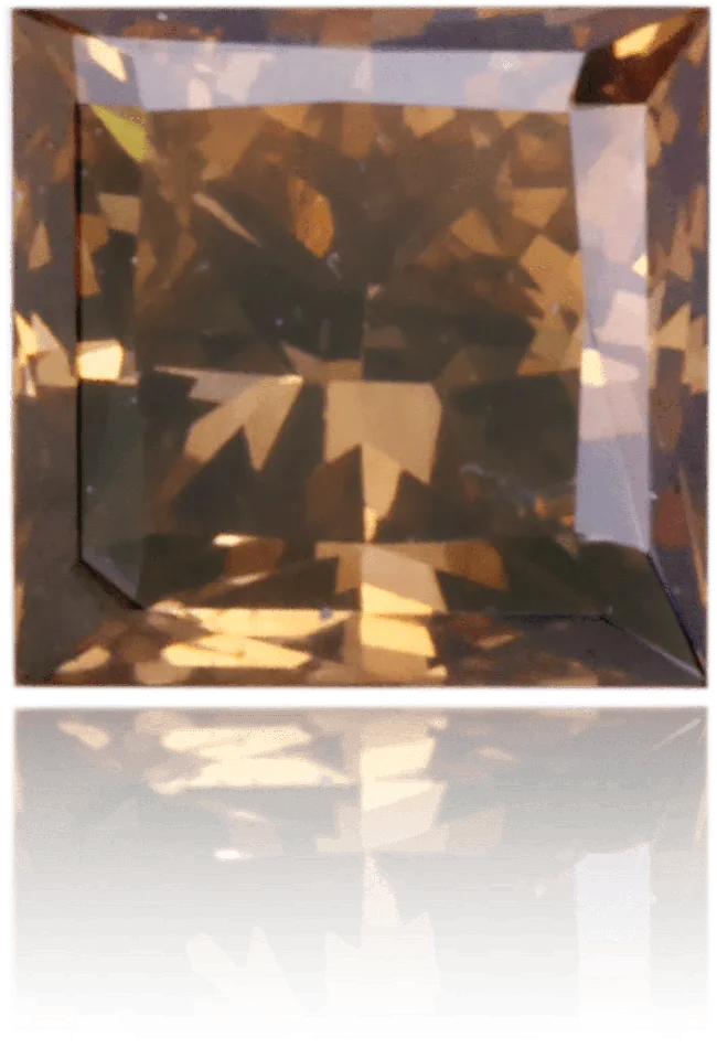 Langerman Diamonds Earrings Natural Brown Diamond Square 030 ct Polished