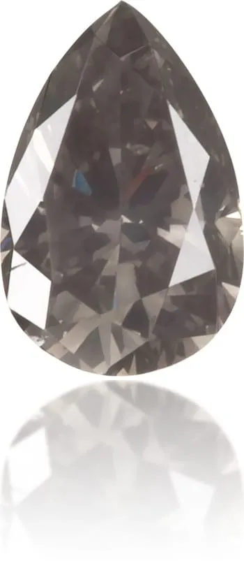 Langerman Diamonds Earrings Natural Gray Diamond Pear Shape 015 ct Polished