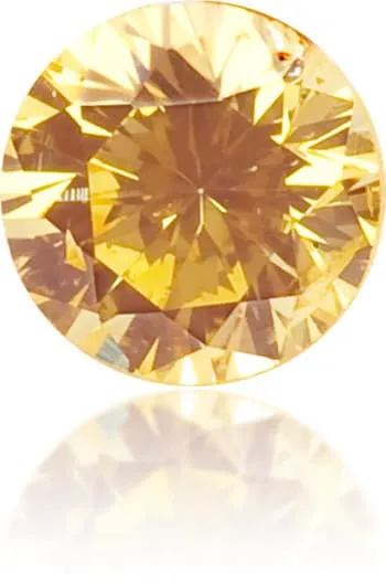Langerman Diamonds Earrings Natural Orange Diamond Round 008 ct Polished
