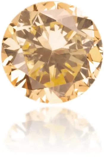 Langerman Diamonds Earrings Natural Orange Diamond Round 009 ct Polished