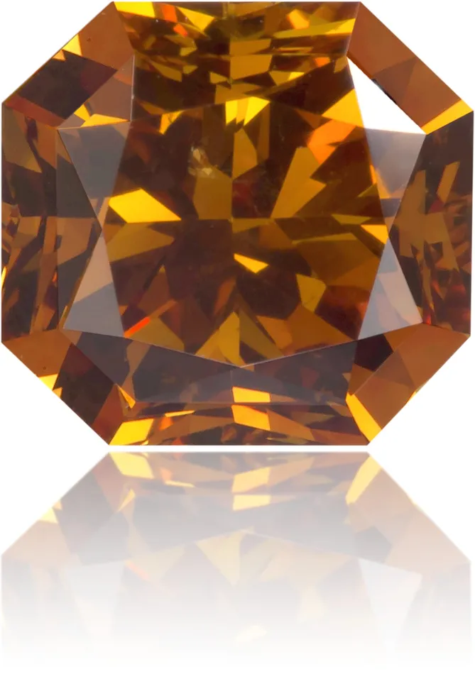 Langerman Diamonds Earrings Natural Orange Diamond Square 112 ct Polished