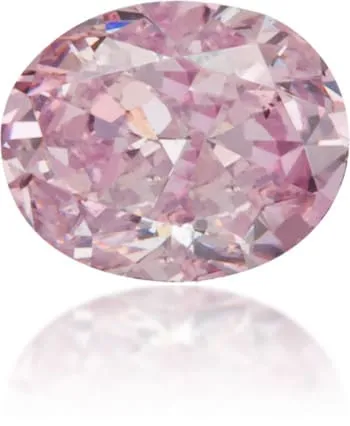 Langerman Diamonds Earrings Natural Pink Diamond Oval 022 ct Polished