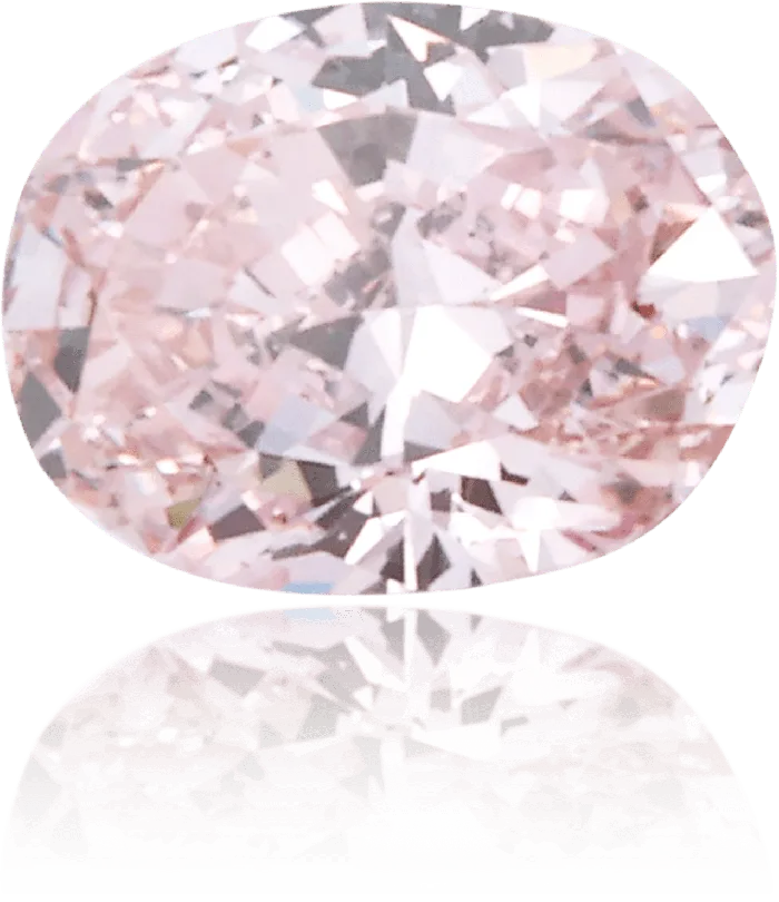Langerman Diamonds Earrings Natural Pink Diamond Oval 041 ct Polished