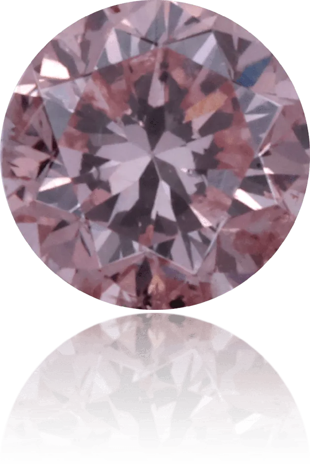 Langerman Diamonds Earrings Natural Pink Diamond Round 030 ct Polished