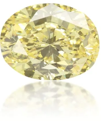 Langerman Diamonds Earrings Natural Yellow Diamond Oval 069 ct Polished