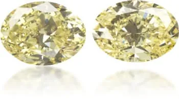 Langerman Diamonds Earrings Natural Yellow Diamond Oval 081 ct set
