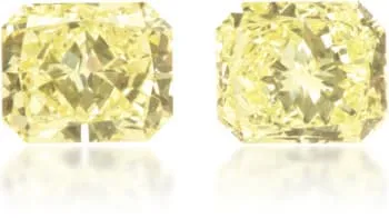 Langerman Diamonds Earrings Natural Yellow Diamond Rectangle 094 ct set Langerman Diamonds Earrings Natural Yellow Diamond Rectangle 094 ct set