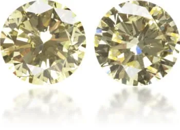 Langerman Diamonds Earrings Natural Yellow Diamond Round 084 ct set