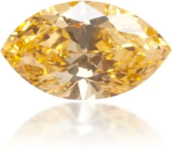 Langerman Diamonds Natural Orange Diamond Marquise 012 ct Polished Earrings