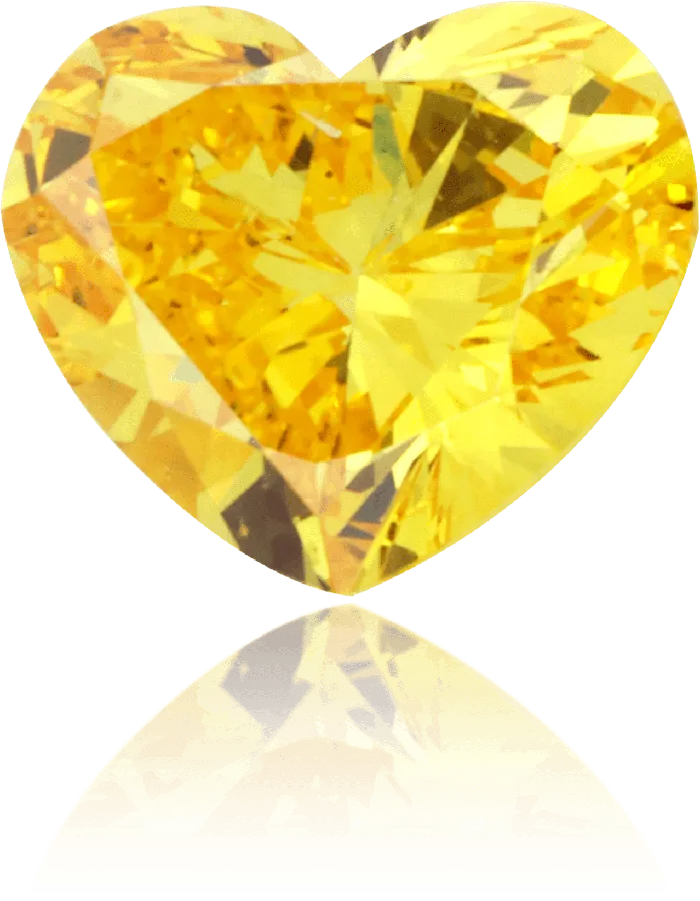 Langerman Diamonds Necklaces Natural Yellow Diamond Heart Shape 032 ct Polished