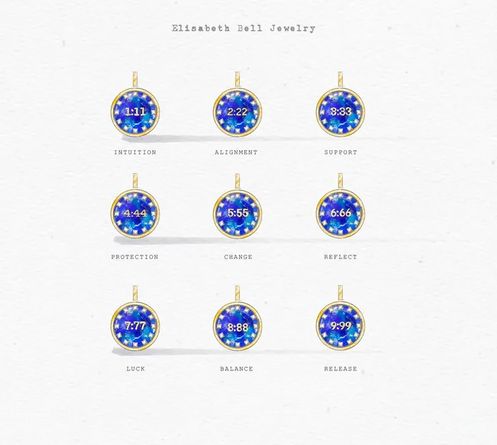 Large Angel Number Necklace Elisabeth Bell Necklaces