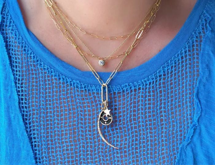 Long Charm Clip Rachel Reid Charm Necklaces