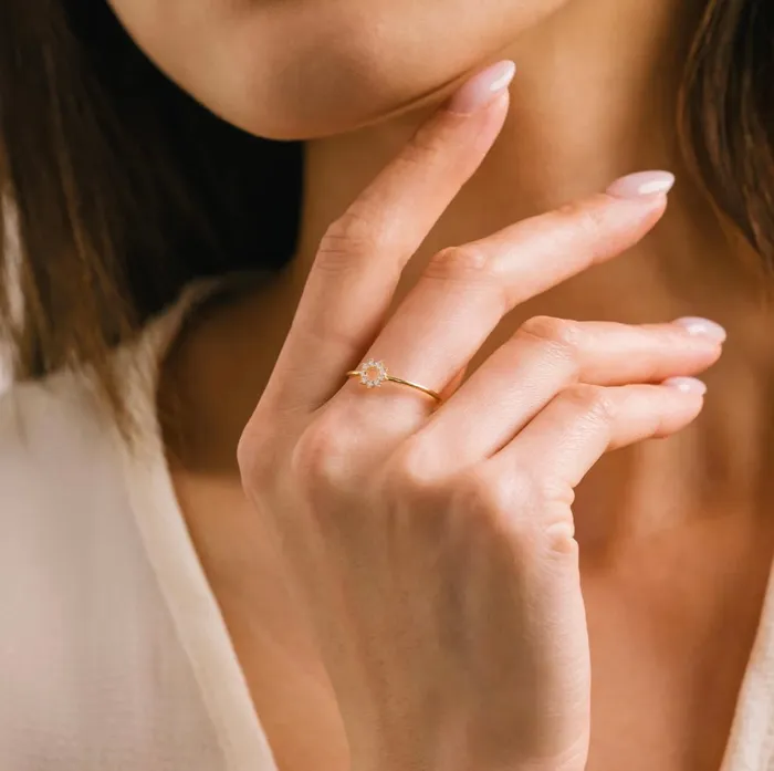 Lovers Tempo Rings Halo Mini Ring Gold