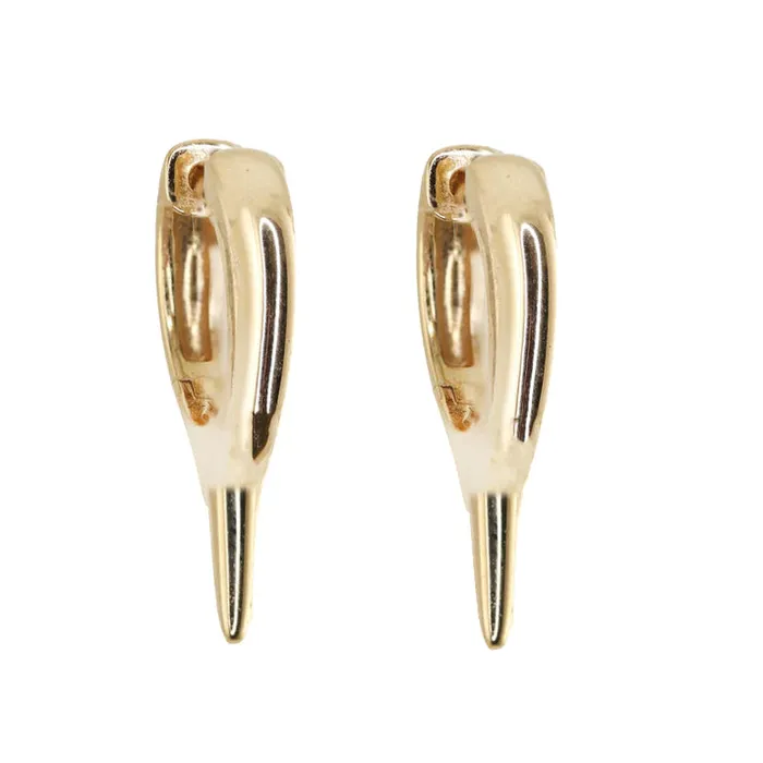Luna Skye Earrings 14kt Gold Single Mini Spike Hoop