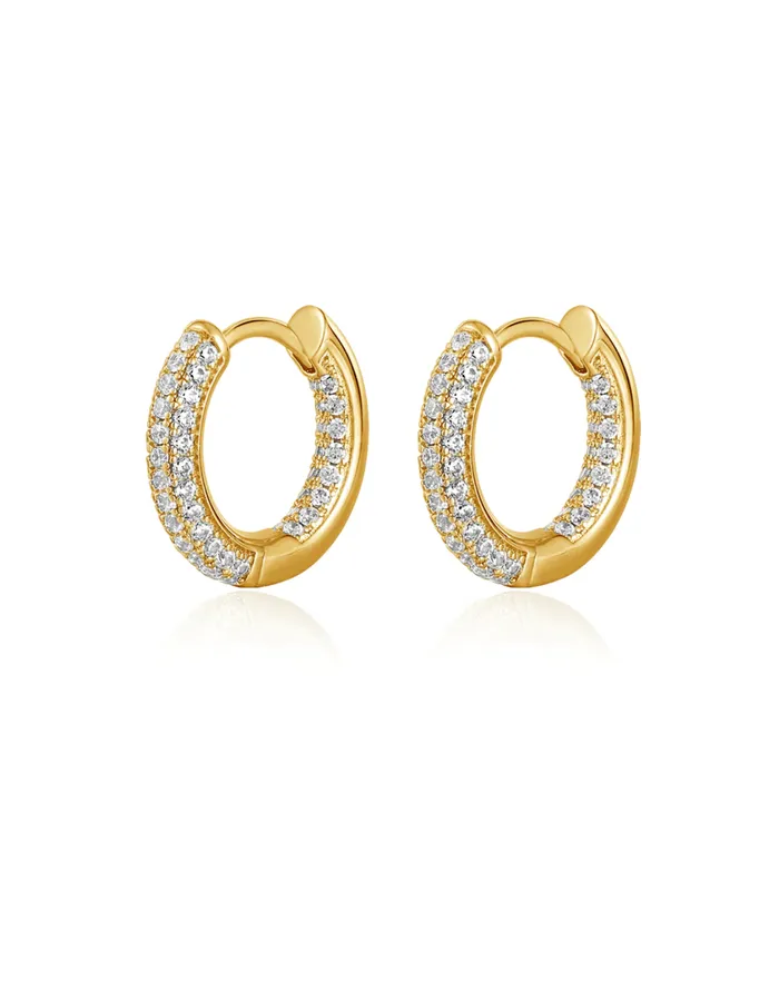 LUV AJ THE REVERSIBLE MINI AMALFI HOOPS GOLD Earrings