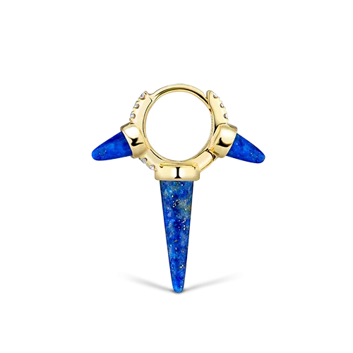 Maria Tash 65mm Triple Long Lapis Spike Diamond Eternity Hoop Earring Earrings Maria Tash 65mm Triple Long Lapis Spike Diamond Eternity Hoop Earring Earrings