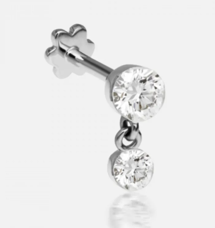 Maria Tash Earrings 2mm15mm Invisible Set Diamond Dangle Threaded Stud