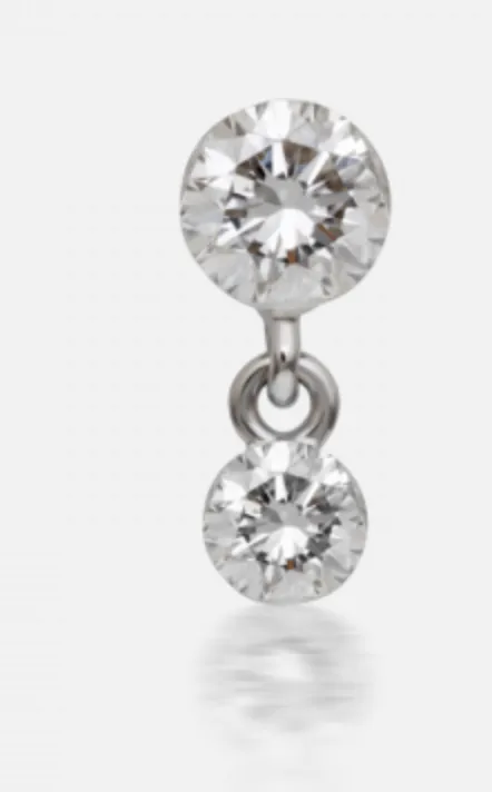 Maria Tash Earrings 2mm15mm Invisible Set Diamond Dangle Threaded Stud Maria Tash Earrings 2mm15mm Invisible Set Diamond Dangle Threaded Stud