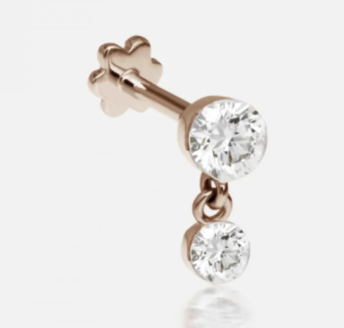 Maria Tash Earrings 2mm15mm Invisible Set Diamond Dangle Threaded Stud Maria Tash Earrings 2mm15mm Invisible Set Diamond Dangle Threaded Stud
