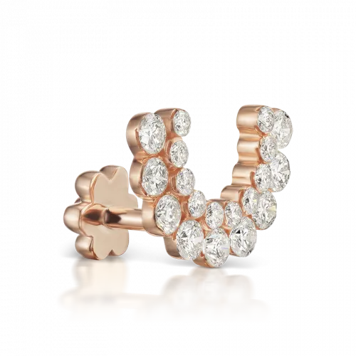 Maria Tash Earrings 65mm Demi Apsara Diamond Threaded Stud Earring
