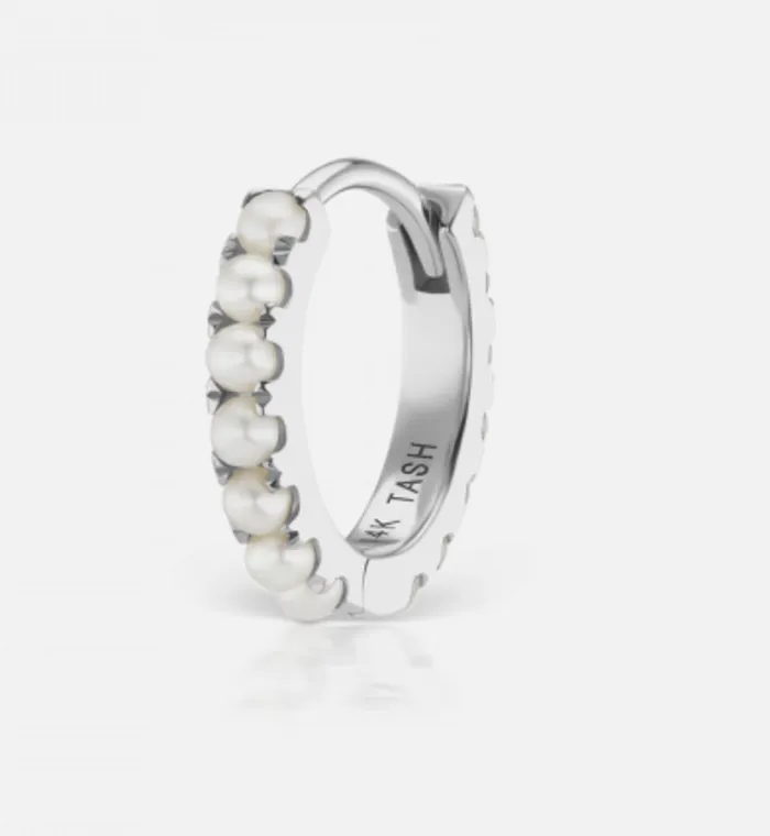 Maria Tash Rings 65mm Pearl Eternity Clicker