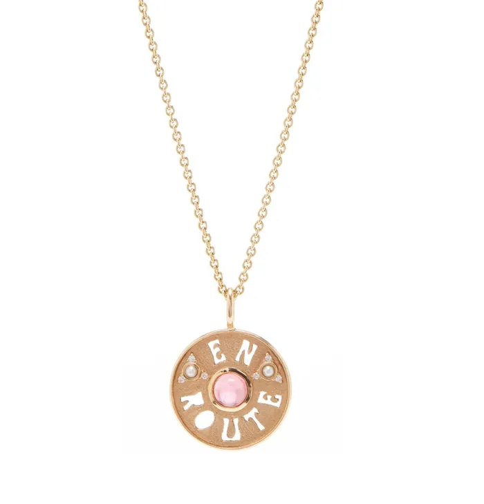 Marlo Laz Charm Necklaces Marlo Laz En Route Coin Charm