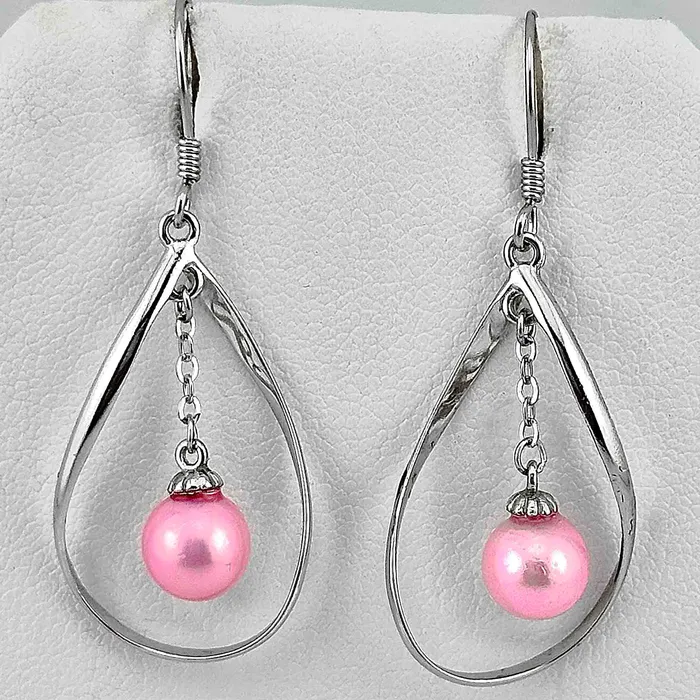 MEST024 DIY Mount Earrings 925 Sterling Silver Tear Drop Earrings