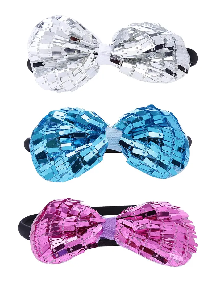 Melbees by Yellow Chimes Hair Bands for Girls Kids Hair Accessories for Girls Shimmering Bow Hairbands Multicolor Headband Set of 3 Pcs Hairband for Girls Kids Toddlers Yellow Chimes Necklaces