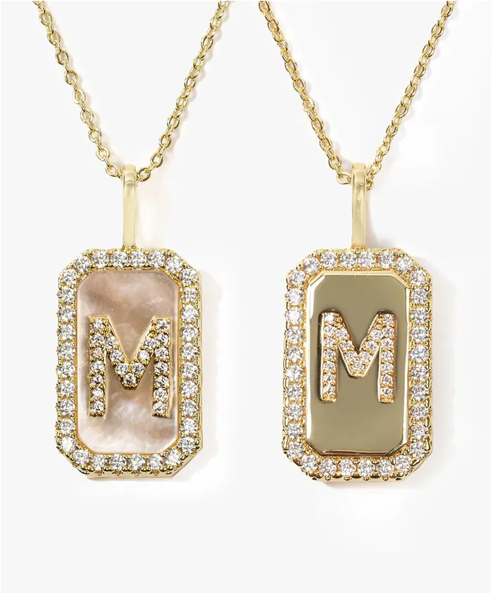 Melinda Maria Necklaces Love Letters DoubleSided Necklace