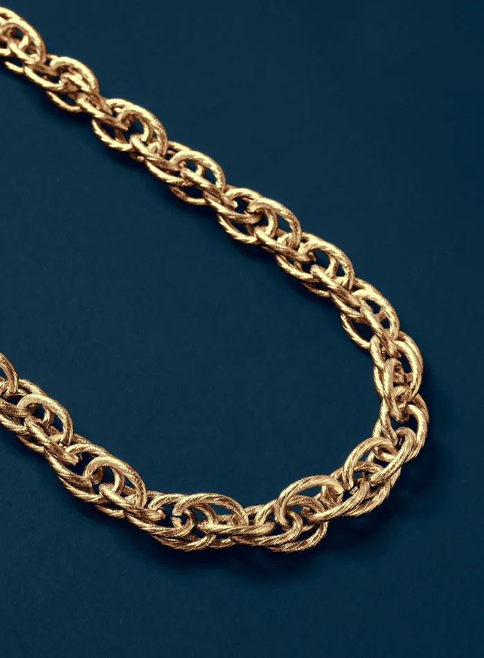 Mens Gold CHUNKY Thick Rope Chain Necklce WE ARE ALL SMITH Rings