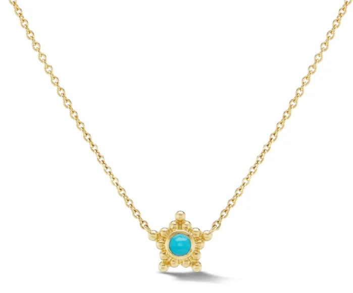 Millo Necklaces Granium Star Necklace in Turquoise