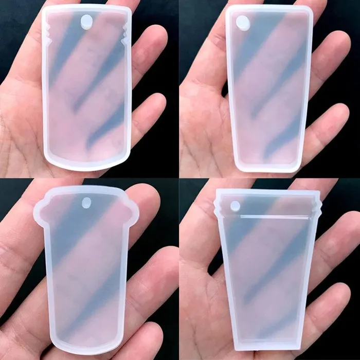 Mini Drinking Cup keychain Silicone Mould Resin Art Hub Earrings