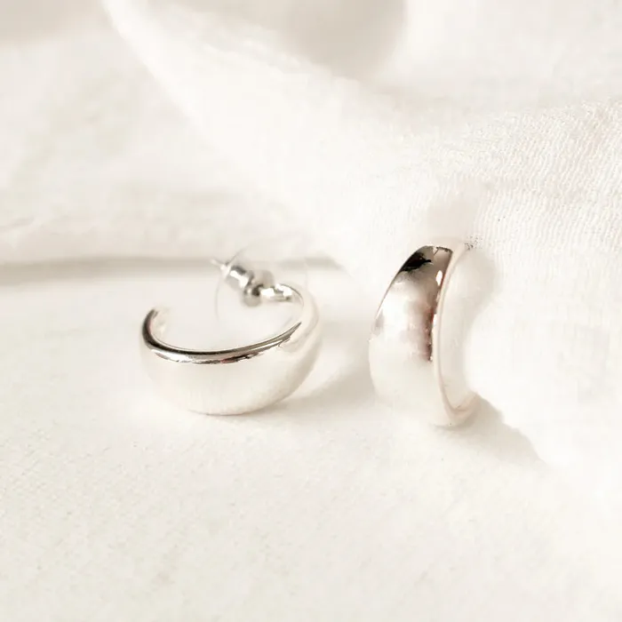 Mini Hoop Earrings Silver Candlewick Gift Shop Earrings
