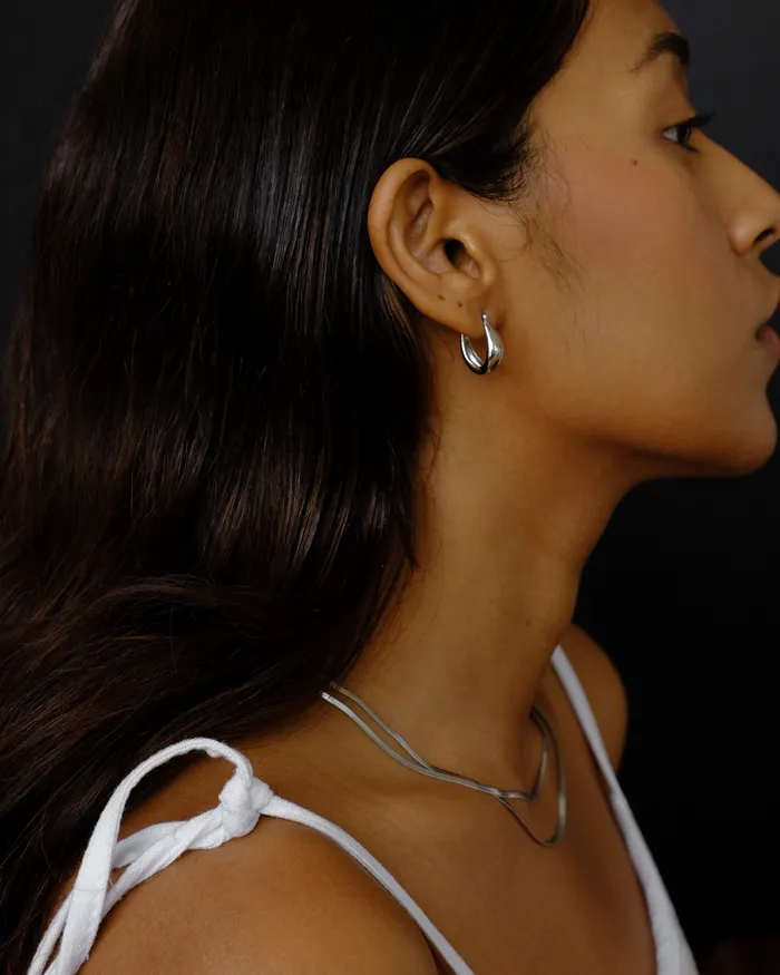 Mini Louella Layered Herringbone Chain Choker MYJN Necklaces